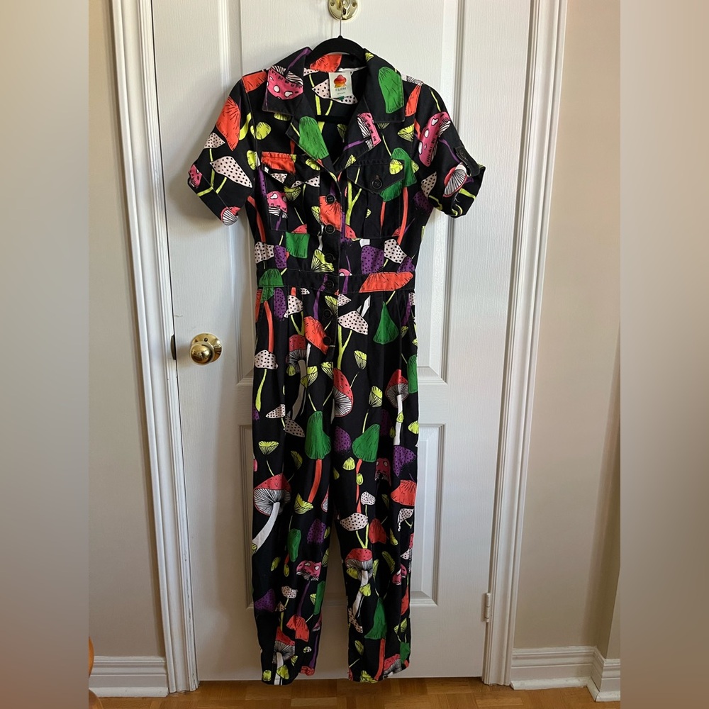 FARM Rio Multicolour Mushroom Gabardine Jumpsuit